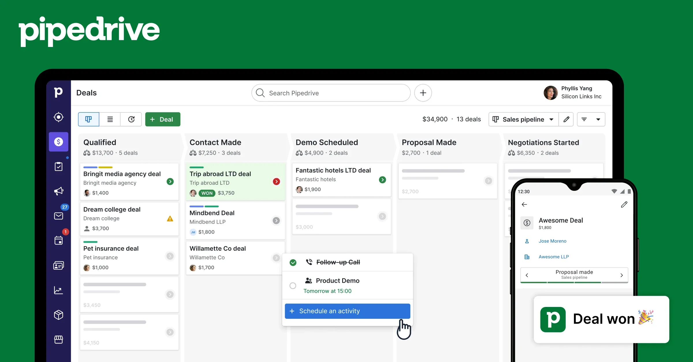 Pipedrive screenshot