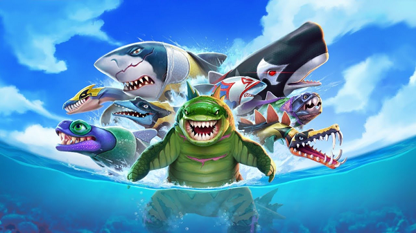 Desapego Games - Outros Jogos > Conta de Hungry shark evolutivo com todos  os tubarão e evolução vários item