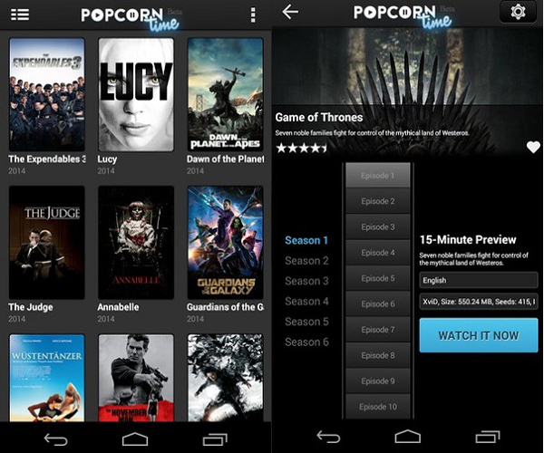 popcorn time 0.3.10 mega