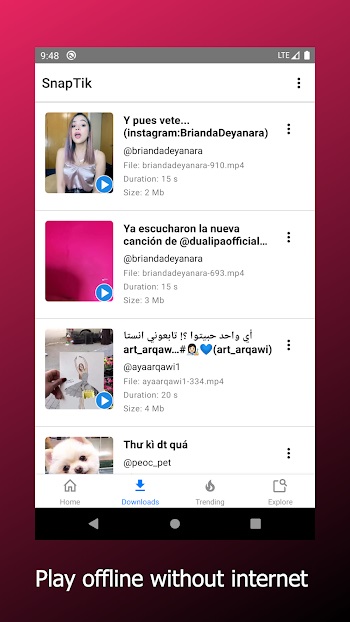 snaptik app apk