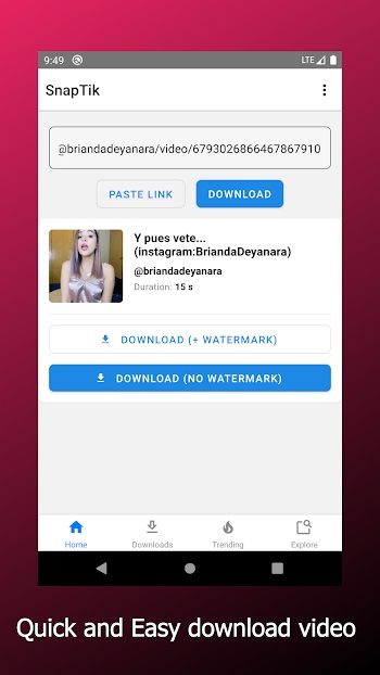 snaptik app download