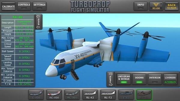 simulador de vuelo turbohélice mod apk