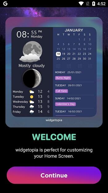 the day before - widgetopia homescreen widgets for iPhone / iPad / Android