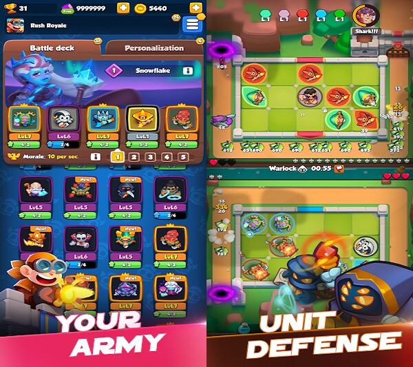 Rush Royale - Tower defense Mod APK (Money/No Ads) 20.0.62725 Download