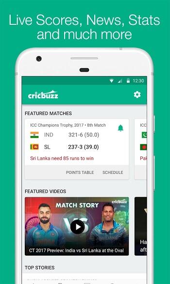 cricbuzz apk phiên bản cũ