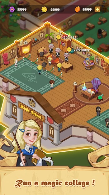 download idle magic school for android