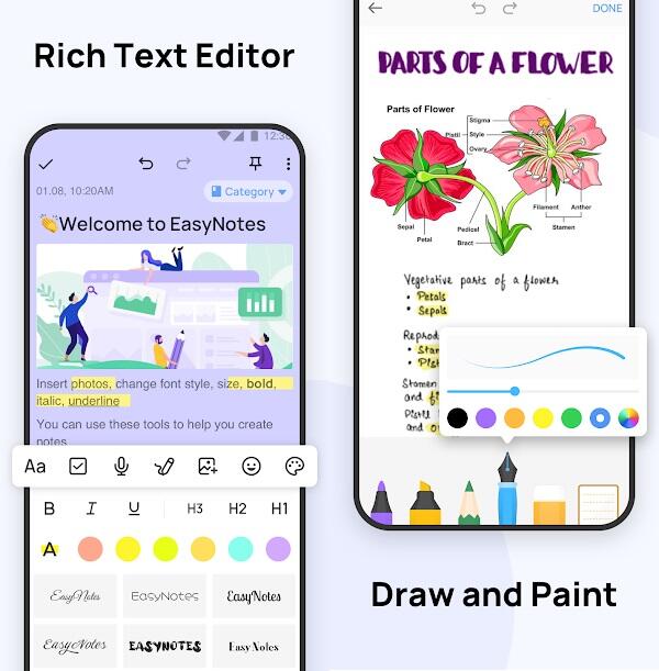 easy notes notepad notebook free notes app mod apk