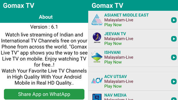 gomax live tv apk free download