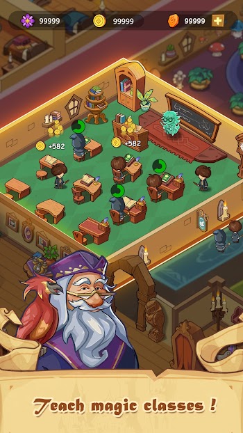 idle magic school mod apk