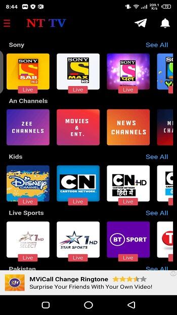 download nt tv apk for android