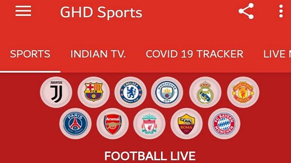 Ghd sports live football hot sale