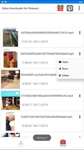 trình tải xuống video cho pinterest mod apk