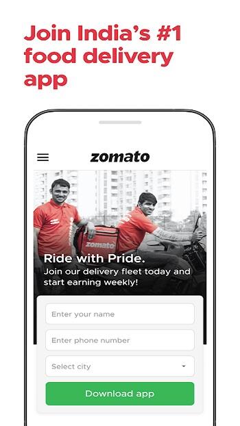 zomato delivery partner app apk download