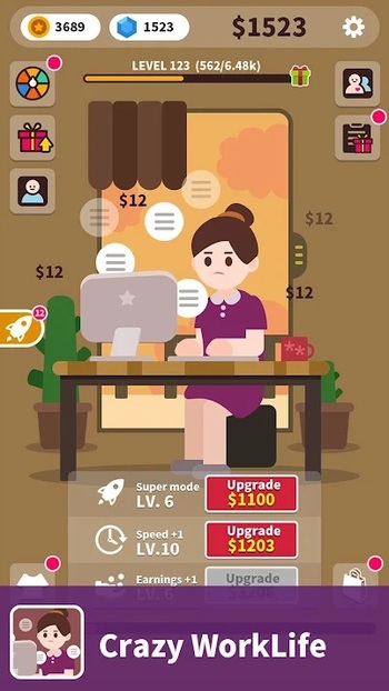 apk crazy work life mod phiên bản mới nhất