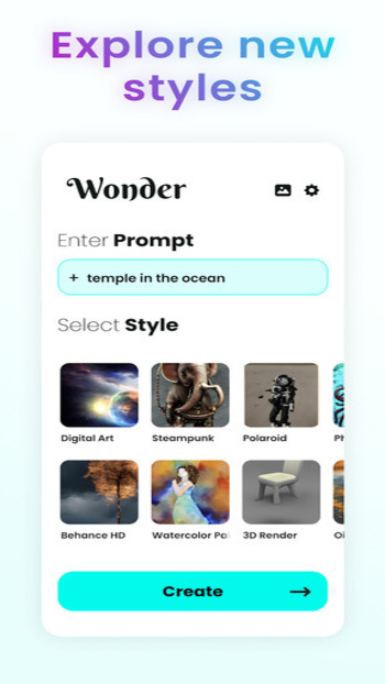 wonder ai art generator mod apk